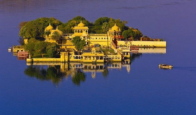 Jagmandir Island Palace in Udaipur, on Lake Pichola.