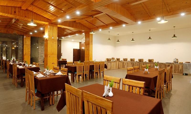 Seating area at Oregano restaurant at Digantaa resort