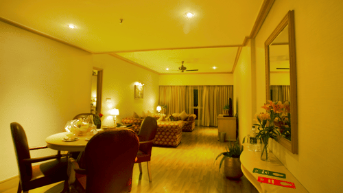 living rooms in one of the Premium Suites at The Carlton Hotel