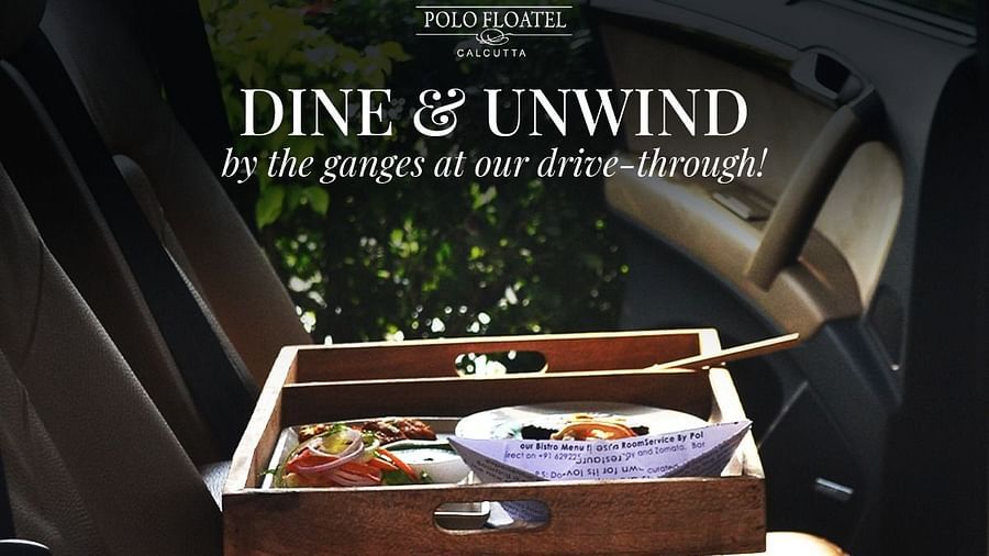 a banner for dine and unwind at - polo floatel kolkata