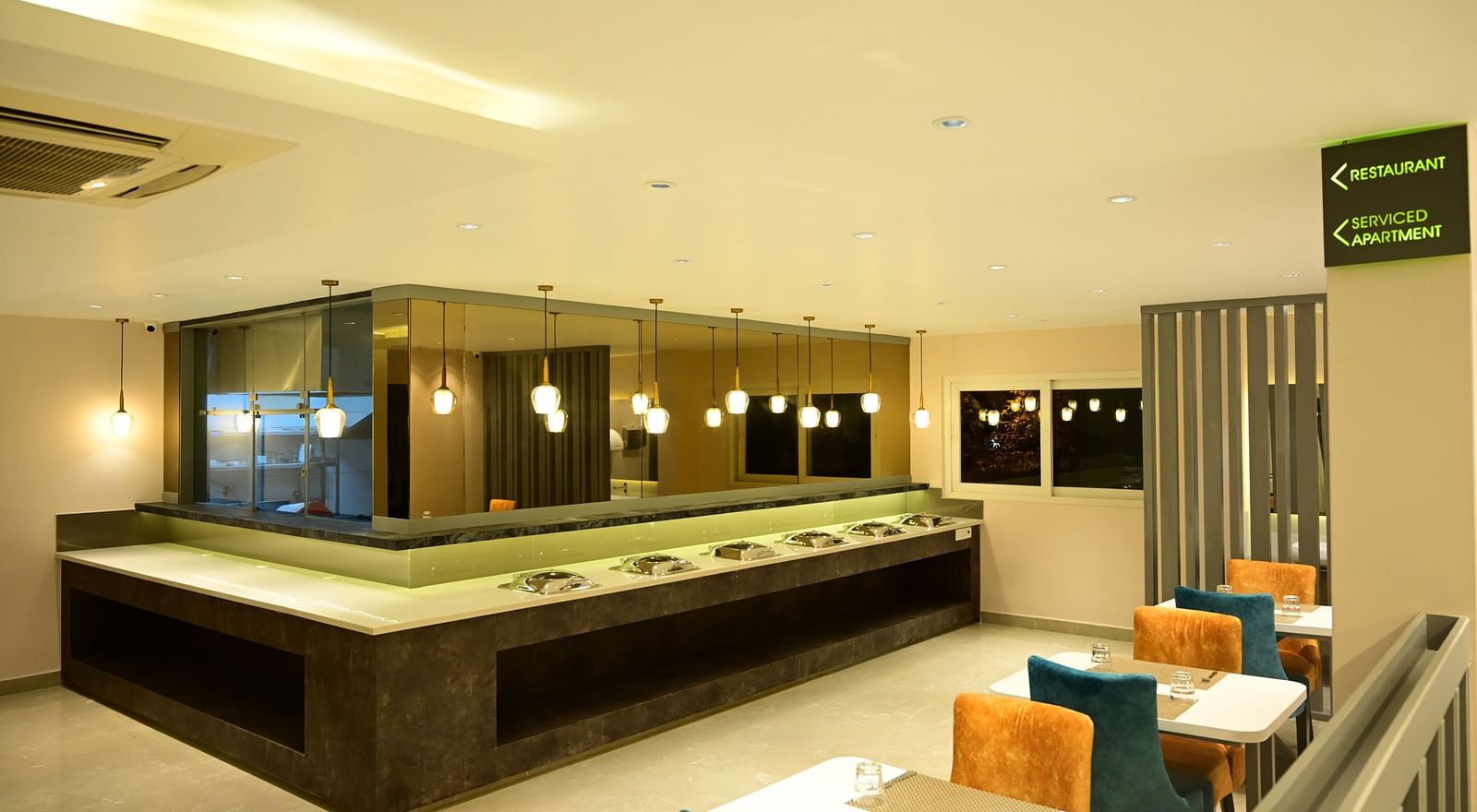 Counter at the Dining hall at Sterling Keys by TGI in Bnagalore