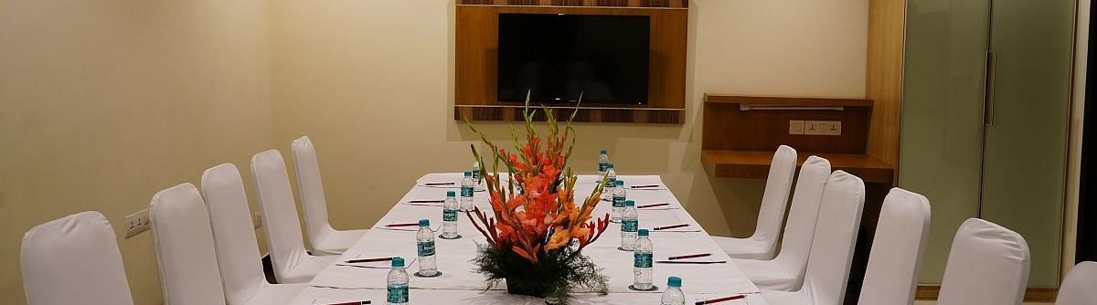 Board Room decked with table and chairs at Shervani Nehru Place, New Delhi