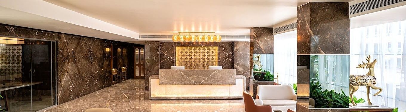 Image of the Lobby and reception at Visthara - Urban Boutique Hotel, Bangalore