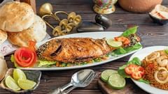 Fish feast on a table