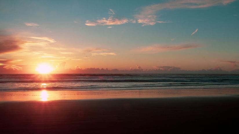 Photo Of Shore And Sunset