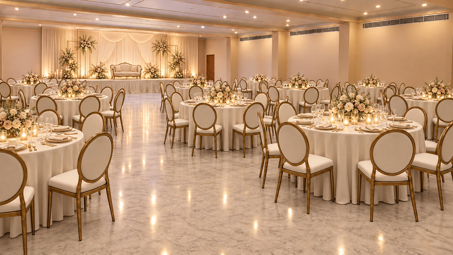 Elegant ivory wedding reception-Corporate Meet at Umaid Palace-Dausa
