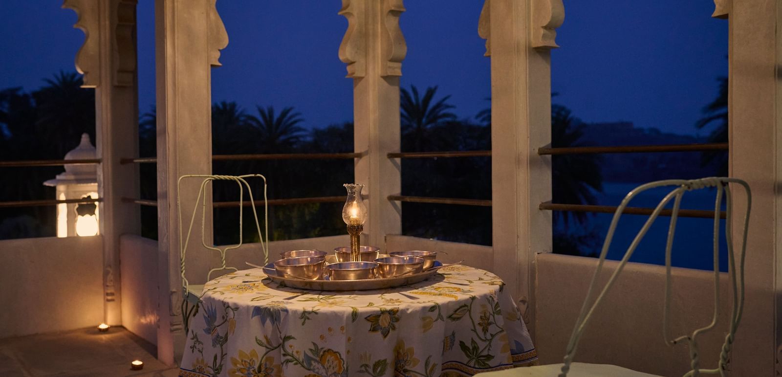seating arrangement for romantic dinner at Dev Shree, Deogarh