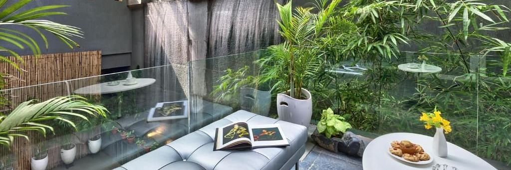 Smoking zone waterfall