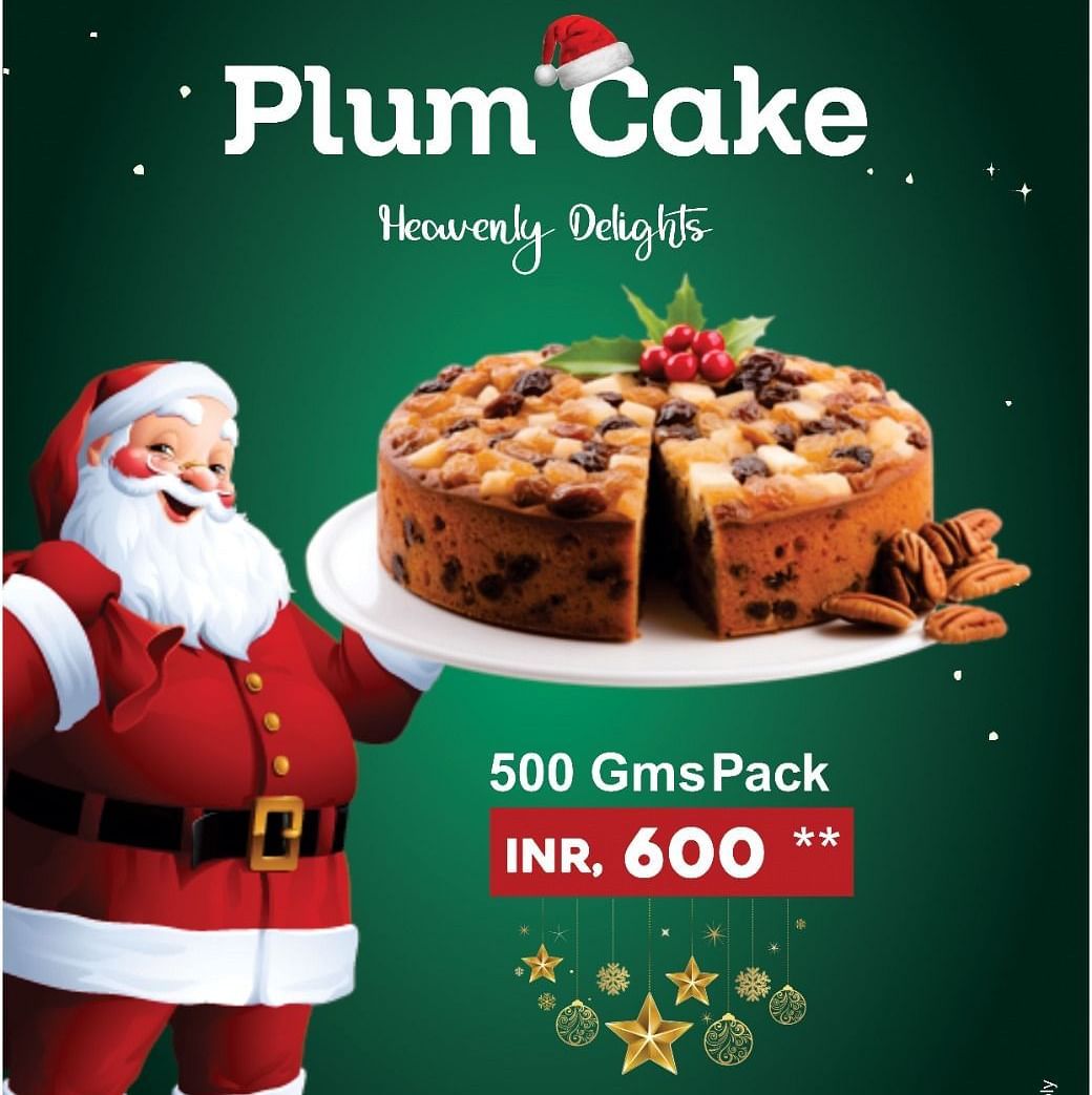 creative for the Plumcake sold by SRM Hotel, Trichy