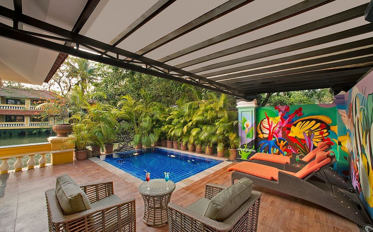 a private dip pool outside the Royal Villa - Mayfair Lagoon, Bhubaneswar