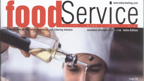 Pride Hotel Vikash P Food Service India Issue November - December 2019 Cover Page