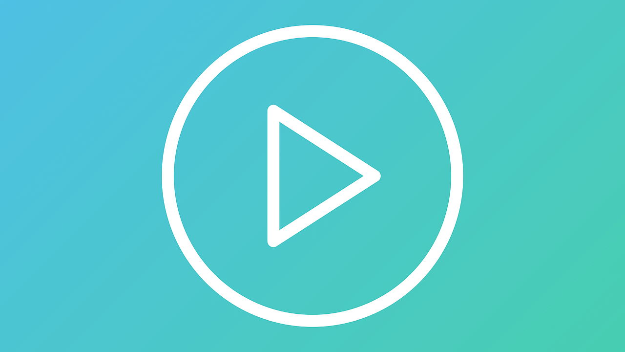 Play icon created using simple shapes in graphic design.