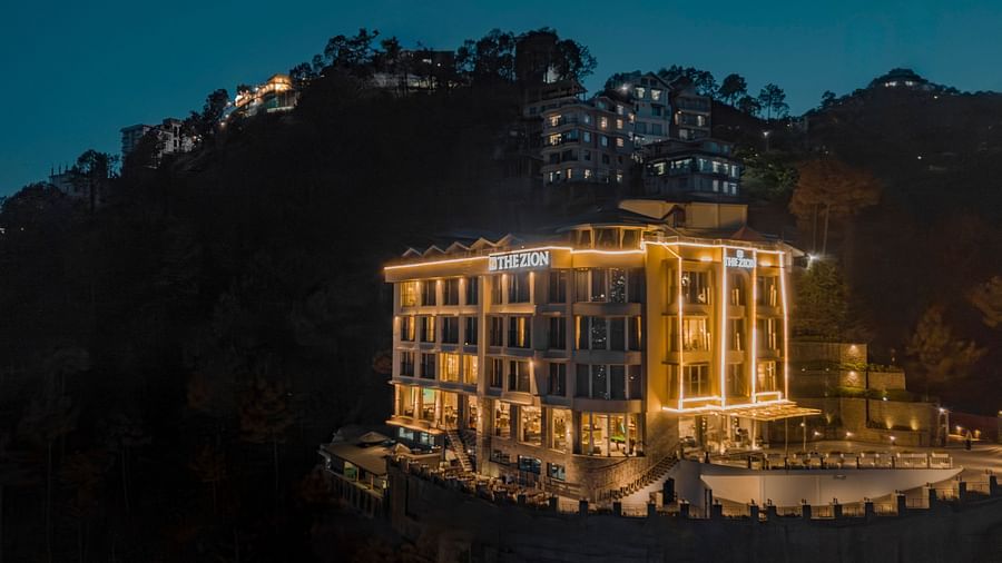 Facade image of the Zion, Shimla at night