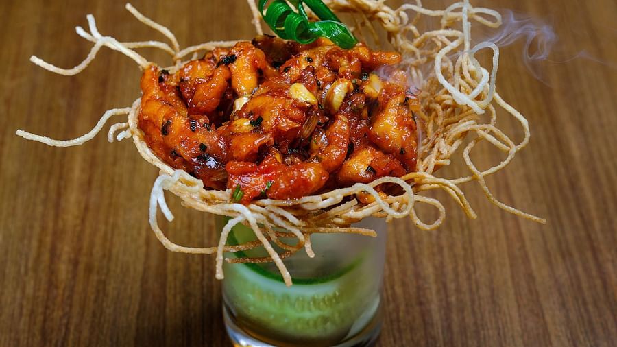 An appetizer served at Essentia Premier Hotel, Chennai
