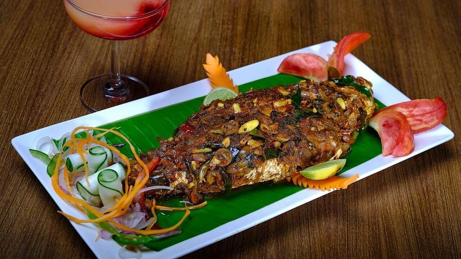 A fish starter served at Essentia Premier Hotel, Chennai
