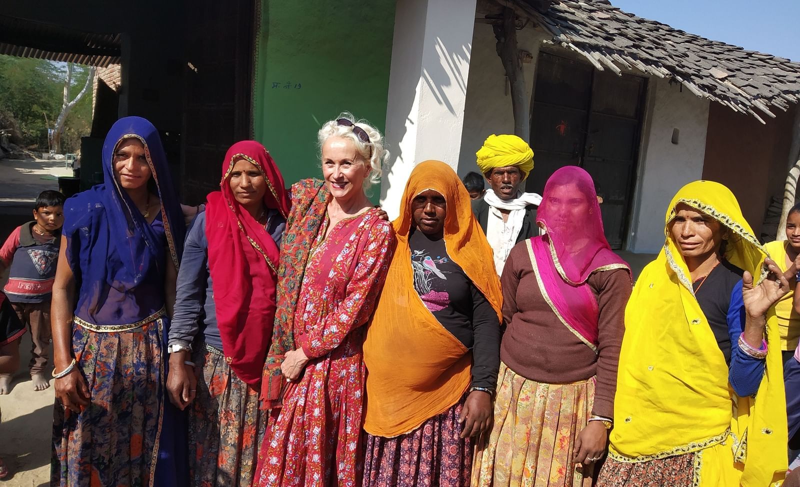 A group pf people posing for a picture- Shahpura Bagh.