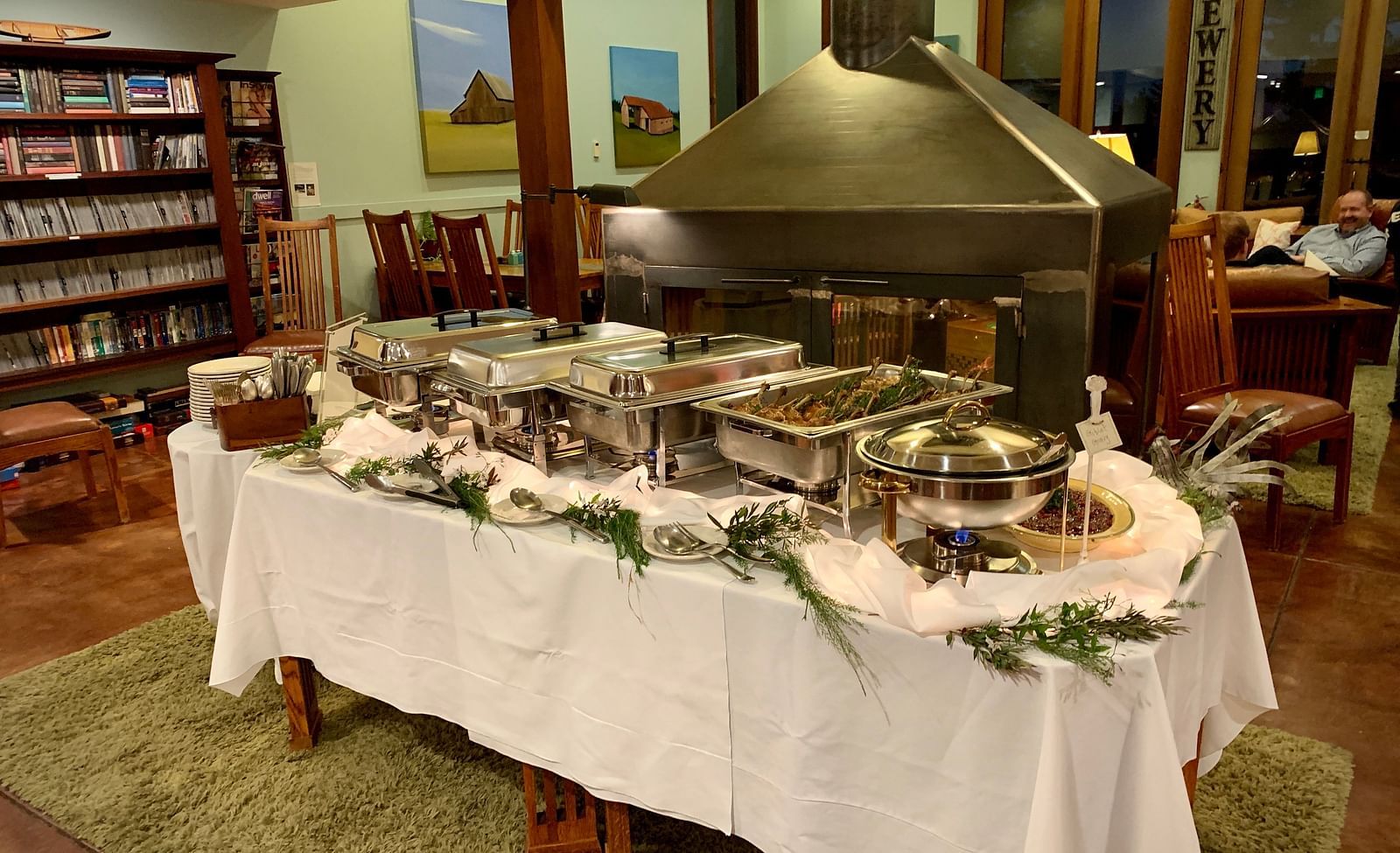 A lavish gourmet buffet, elegantly set for an indulgent dining experience - Brewery Gulch Inn & Spa