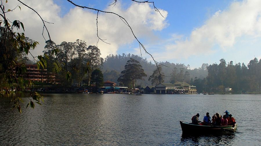 people on a boat on Kodaikanal Lake
