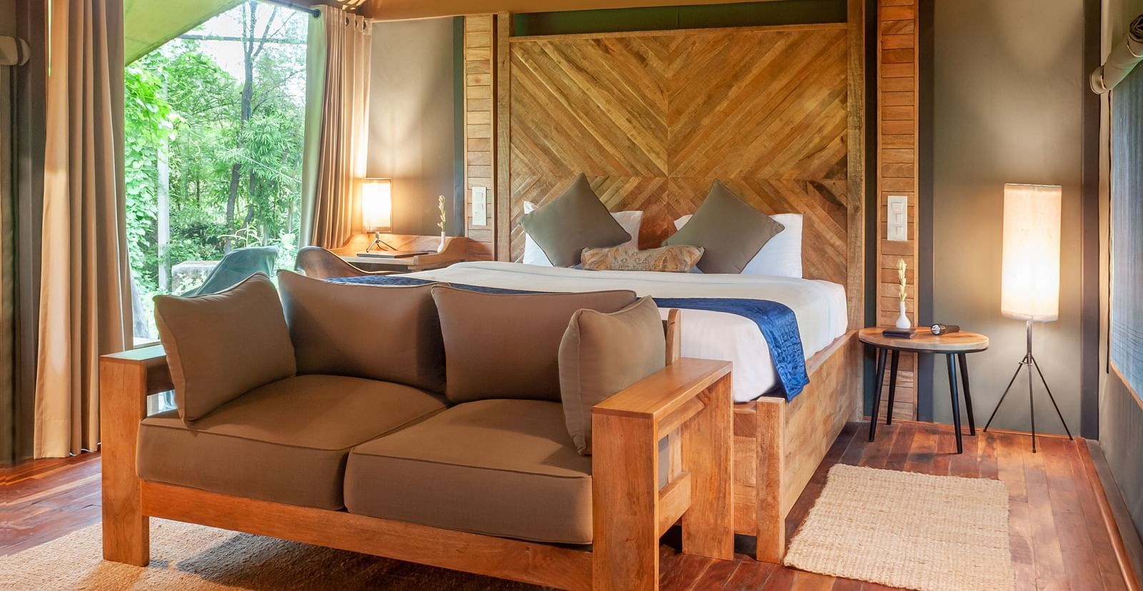 Interiors of the tents at our lodge - Trees N Tigers, Sariska