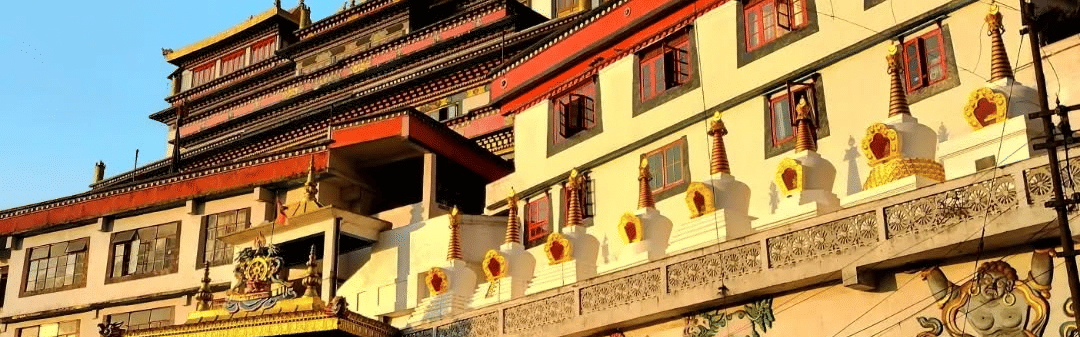 Dali Monastery in Darjeeling, also known as Druk Sangag Choling Monastery, a famous Buddhist monastery with vibrant Tibetan architecture and colorful murals in the Himalayas