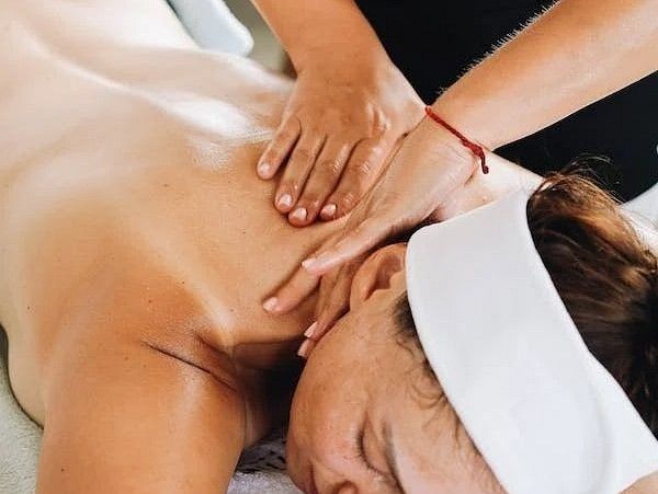 a woman getting a massage