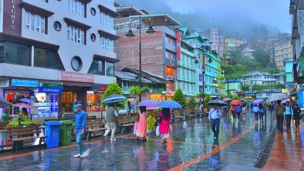 MG road a market place in gangtok
