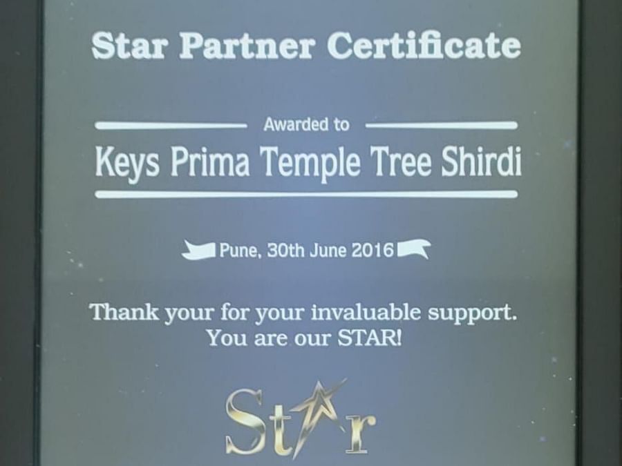 hotels in shirdi, 4 star hotel in shirdi, hotel temple tree shirdi, luxury hotel in shirdiegrg2016 Award - 6 MakeMyTrip Star Partner