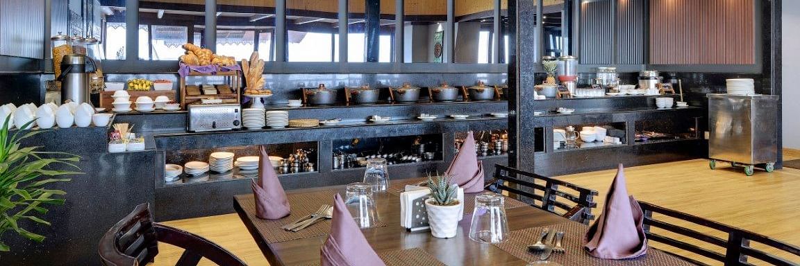 Image of the seating at Restaurant Blue Charcoal at Sumitel Vista T.V Tower 