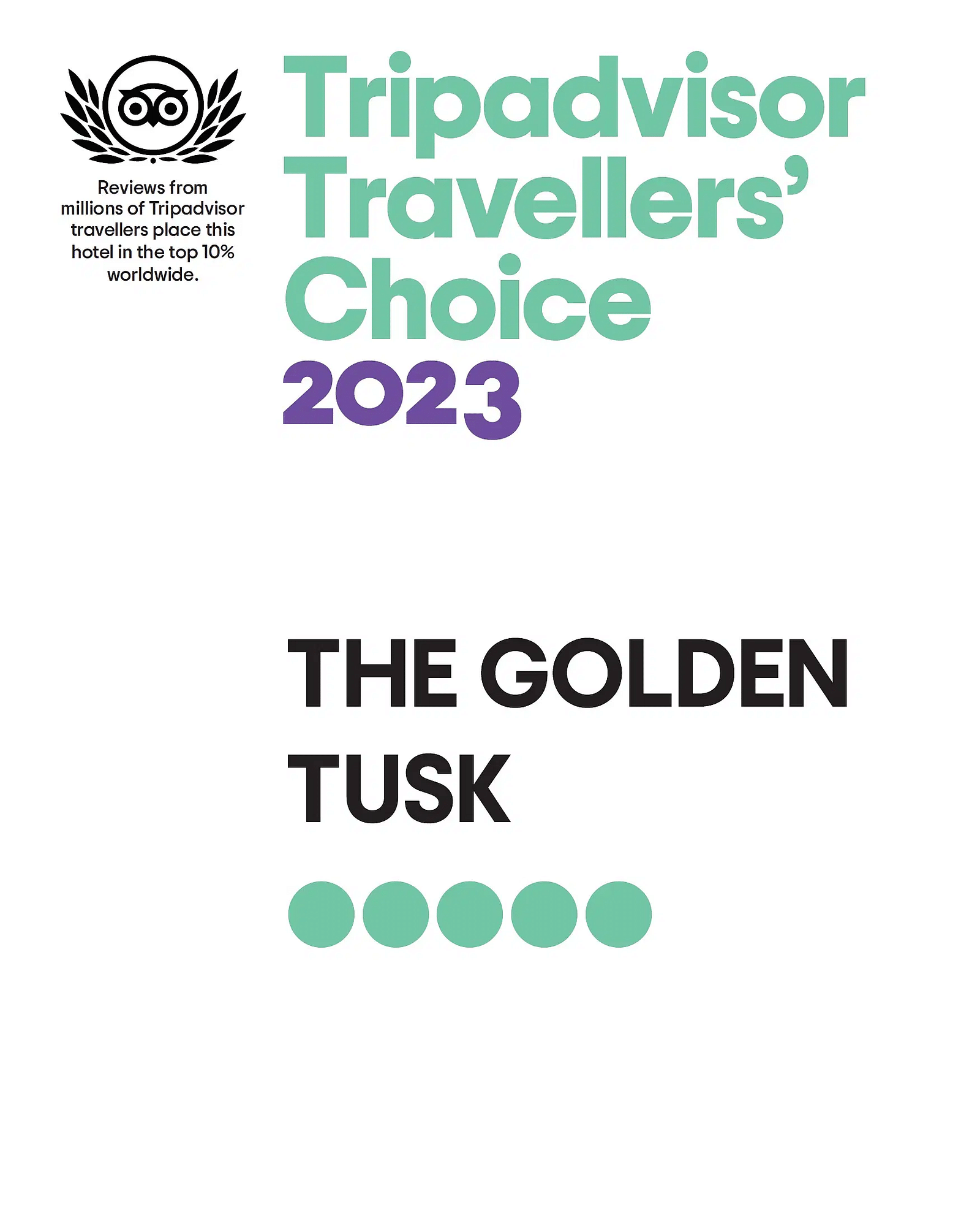 A creative by TripAdvisor for 2023 Travellers Choice awards.