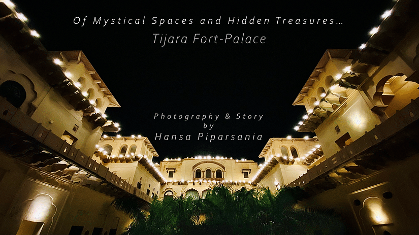The exterior of a fort from inside the courtyard