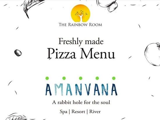 Amanvana pizza menu creative
