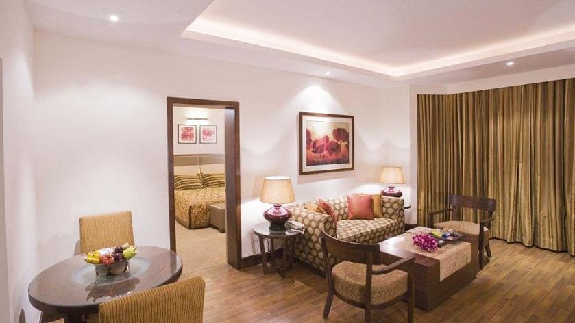 living room of the Superior Suite at The Retreat Hotel and Convention Centre Madh Island Mumbai