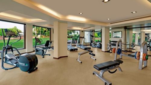gym equipment in the fitness centre