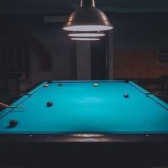 image of a turquoise coloured pool Table