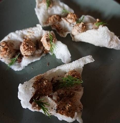 A delicacy at the chefs table dinner at The Nanee