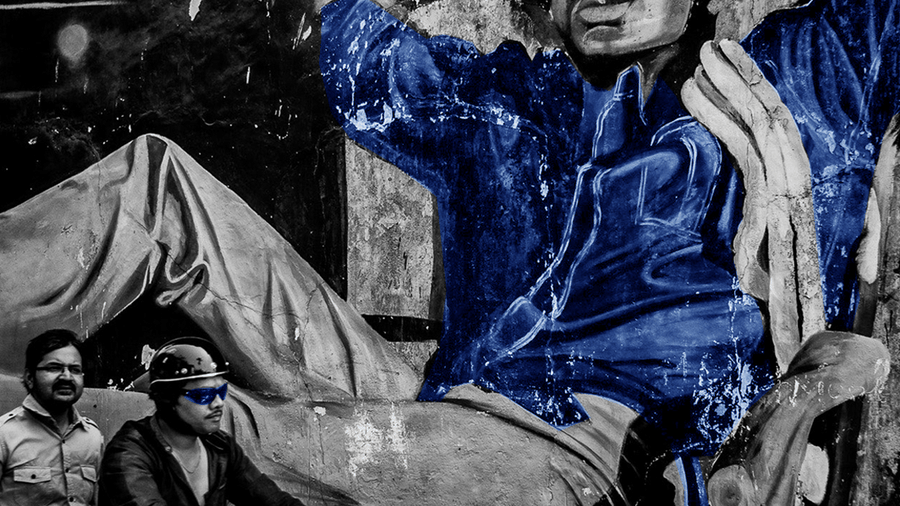 wall art of amitabh bacchan