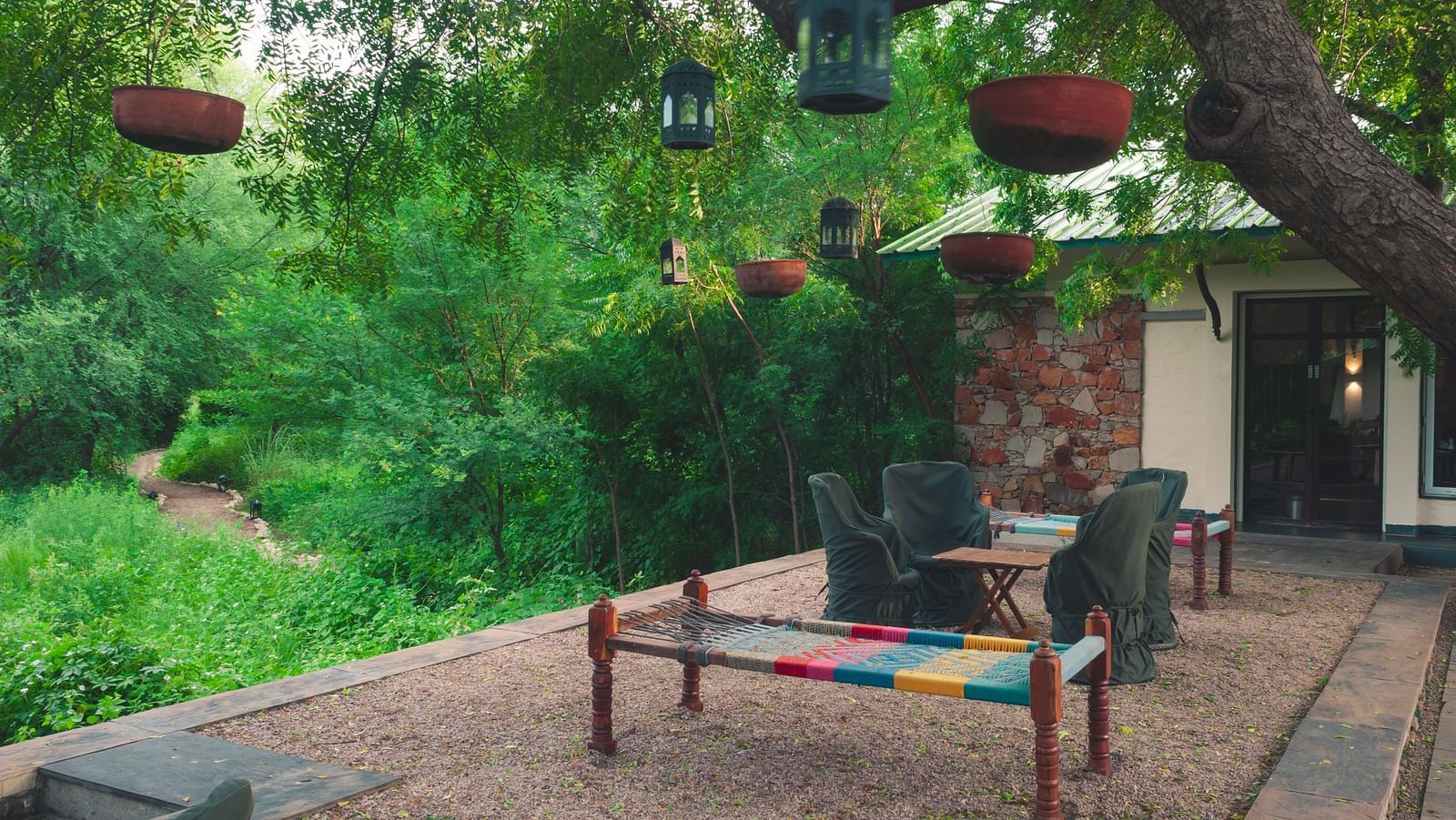 Cozy corners at Trees N Tigers, Sariska