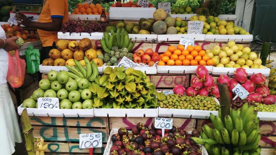 fruits for sale at a stall
