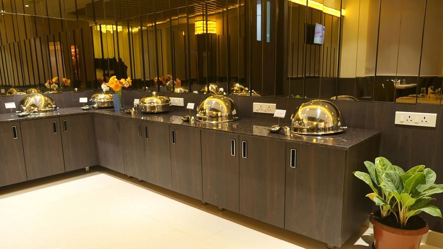 buffet setting at a restaurant of ASR Parklane, Hosur