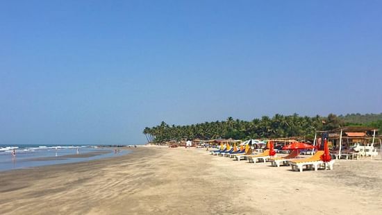 A beach on a clear day