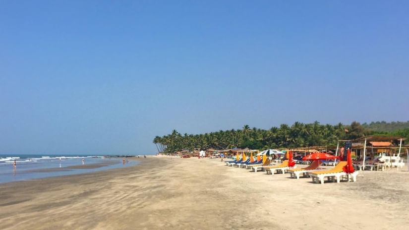 A beach on a clear day