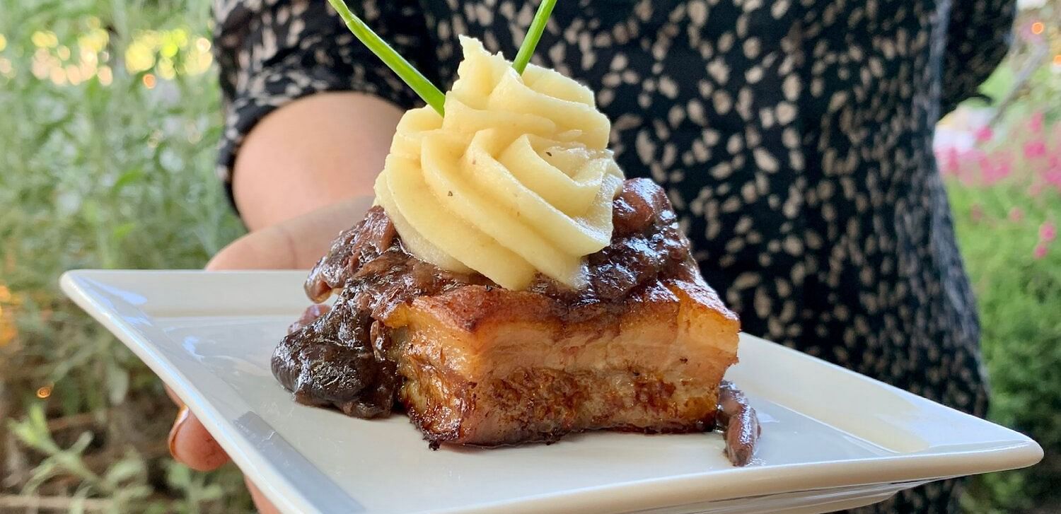 Pork+Belly+with+Port+Mushroom+Sauce+and+Parsnip+Mash