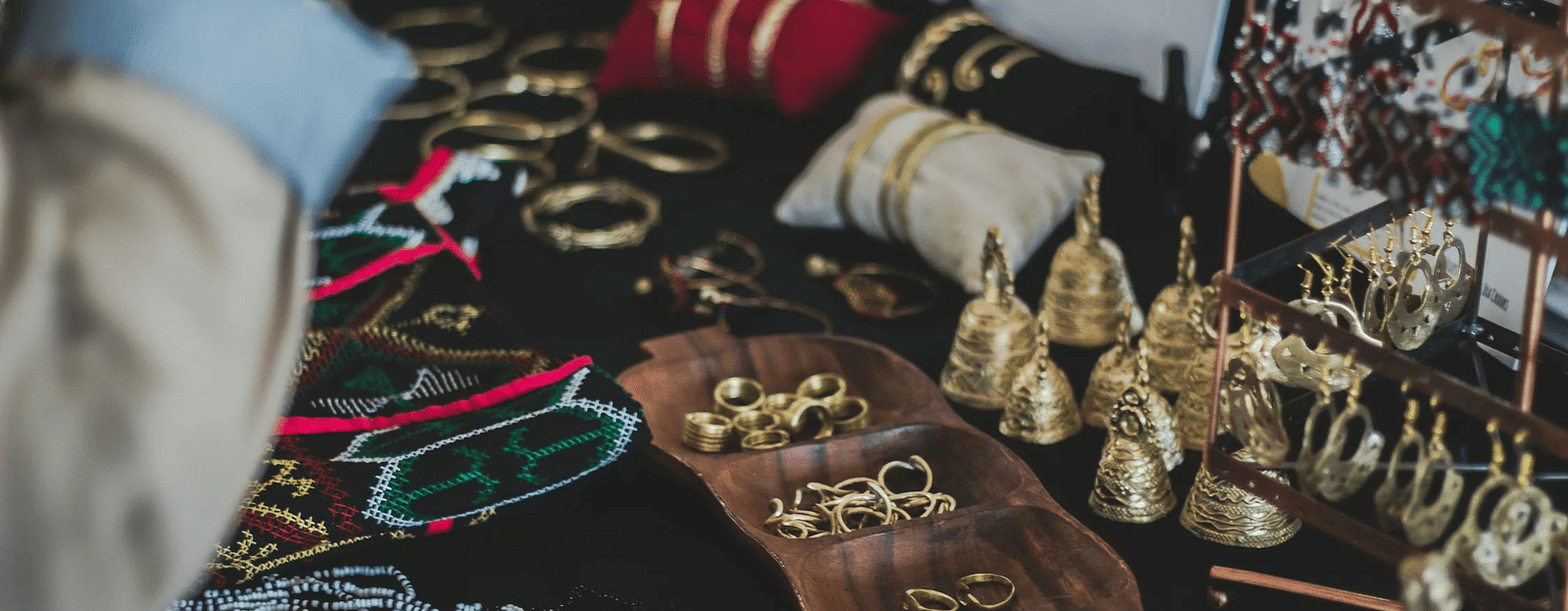 A Close-up image of traditional Indian accessories.