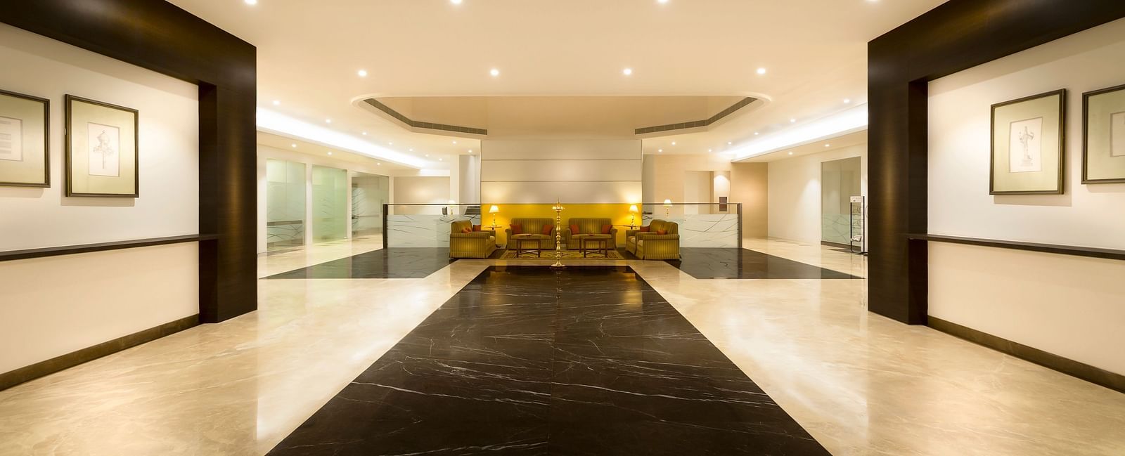 Lobby area of Regency Tiruttani by GRT Hotels.