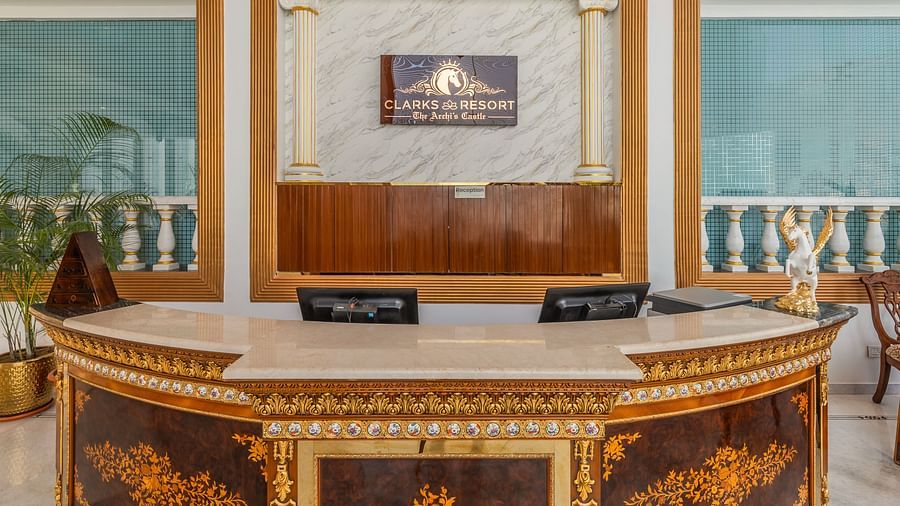 An image of the hotel reception desk