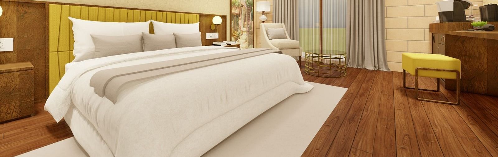 Photo of the Master bed of the Trishvam Suites, Trishvam Symphony, Krishnagiri