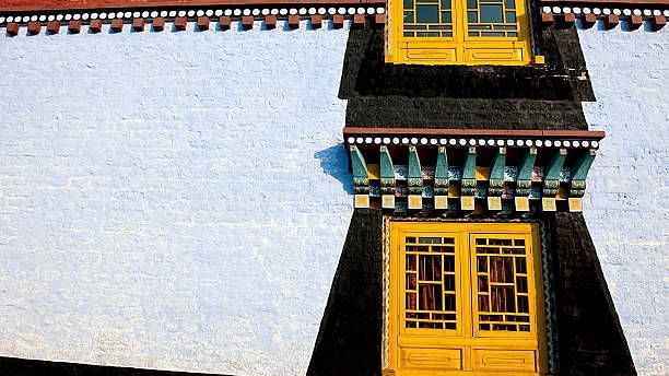 An image of one of the oldest monasteries in Pelling, about 10 km from Gyalshing city in the Gyalshing district in Northeast Indian state of Sikkim.