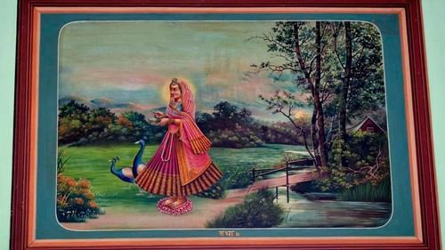 a painting at our hotel in shekhawati