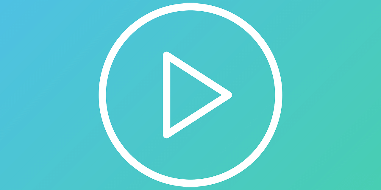 Play icon created using simple shapes in graphic design.