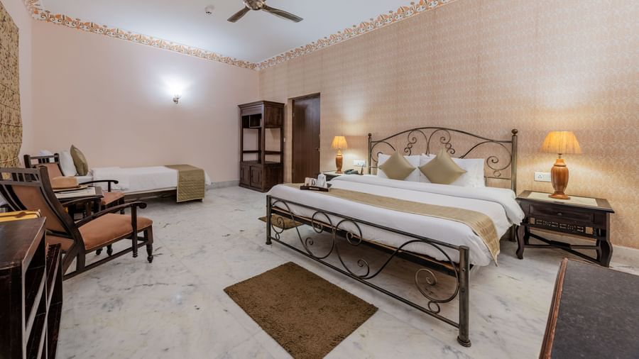 Triple Room- Room & Suites - Suryaa Villa - Boutique Hotel in Jaipur- 6